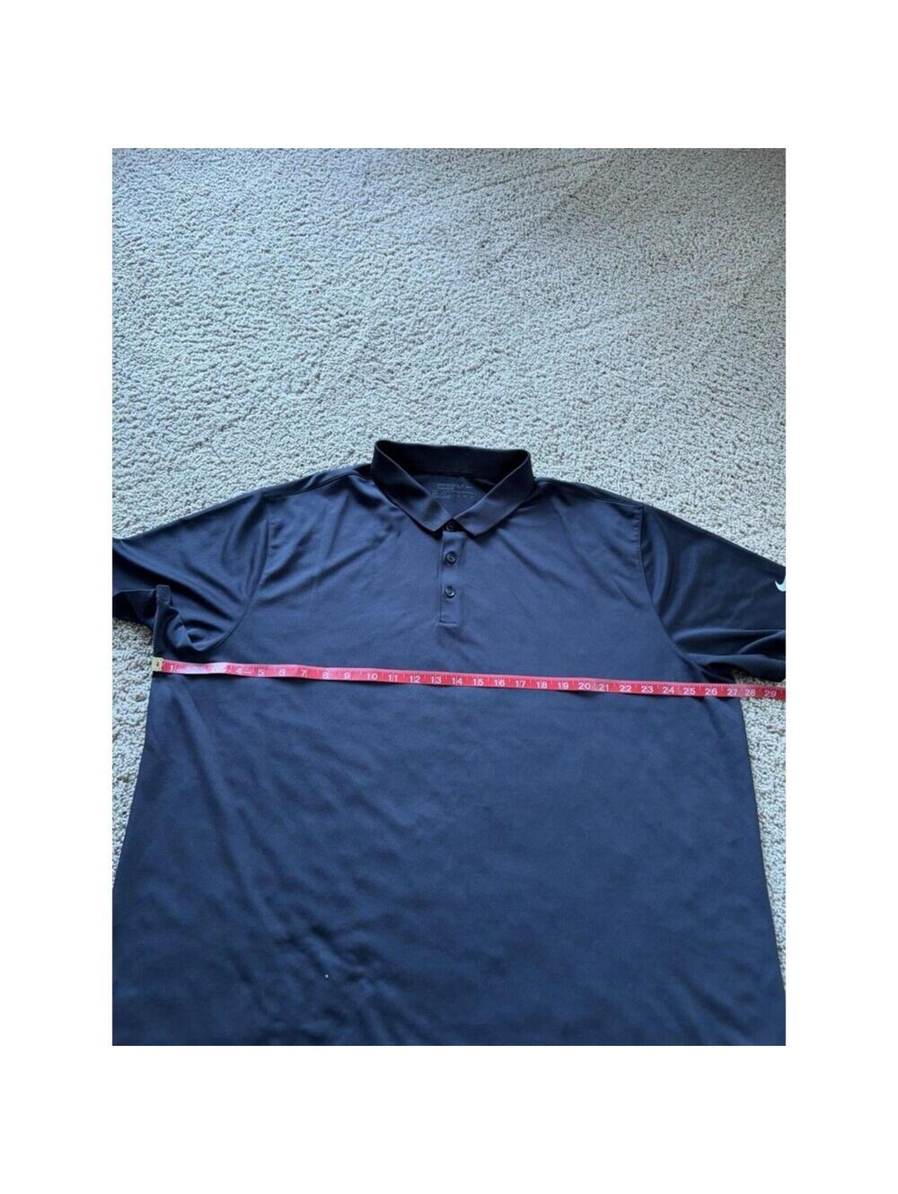Men’s Nike Golf Short Sleeve Black Shirt 3XL Polo Standard Fit Dri-Fit EUC - Picture 2 of 8